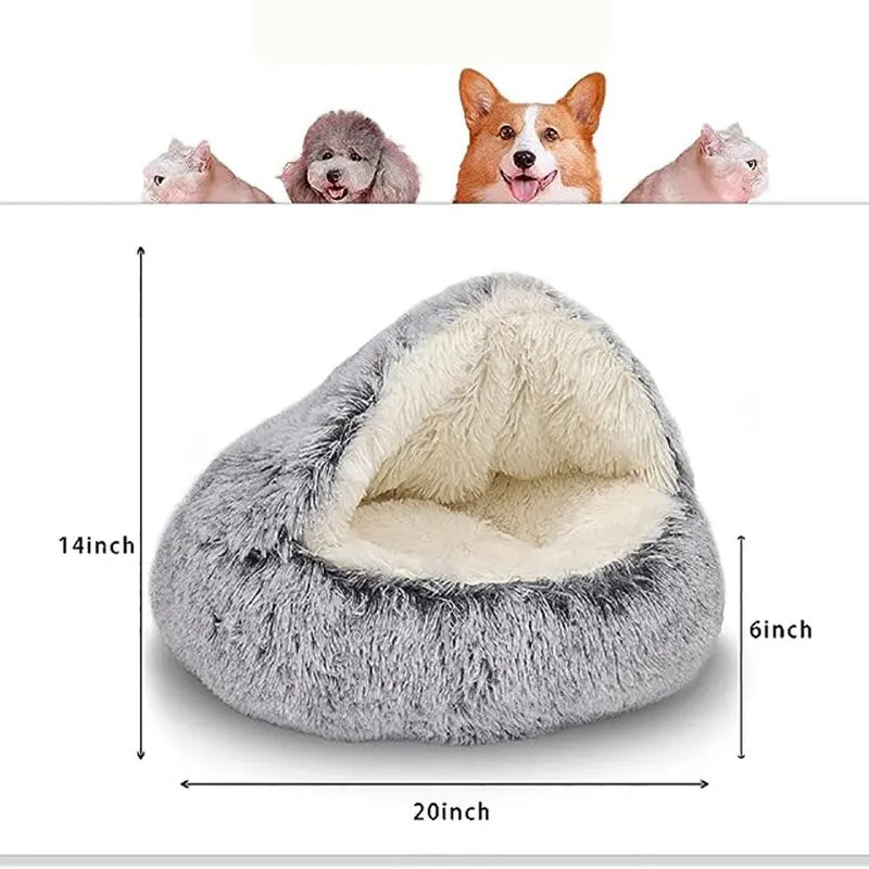 Cama de Pelúcia com Capa para Pet