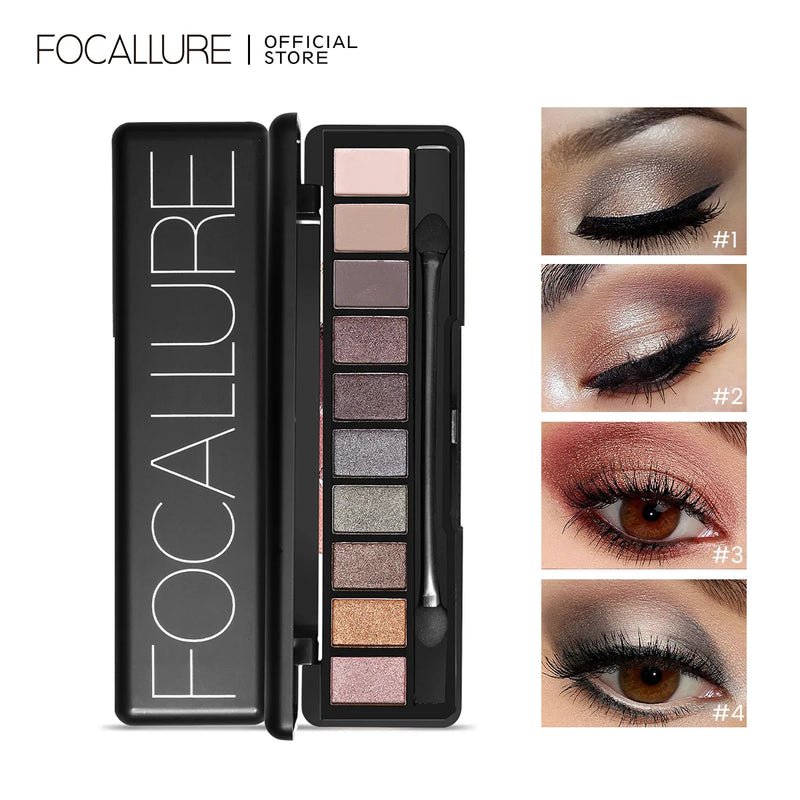 Paleta de Sombra Fosca Focallure 10 cores