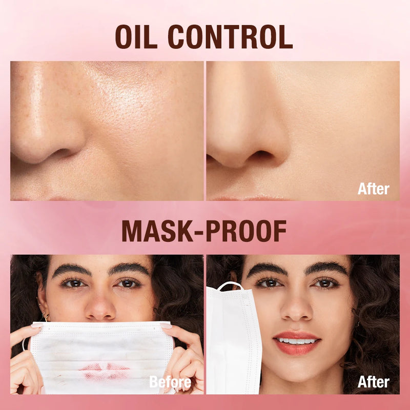 Pó Facial  com Controle de Óleo, Efeito Matte e Impermeável.