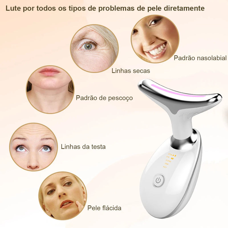 Aparelho Facial Trata e Previne Rugas, Papadas - Fototerapia Anti Envelhecimento