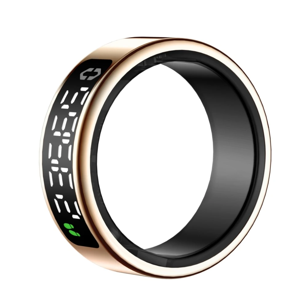 SY01 Smart Ring with Display, Touch Charging Base, Page Flip, Photo Taking, Smart Finger Ring, Heart Rate Monitoring, Blood Oxygen Monitoring, Sleep Monitoring
