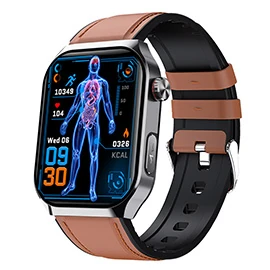 F700 Smartwatch with Blood Pressure Monitoring, ECG, Health Check, Sleep Tracking, Stress Monitoring, SOS Fall Detection, and Fitness Tracking