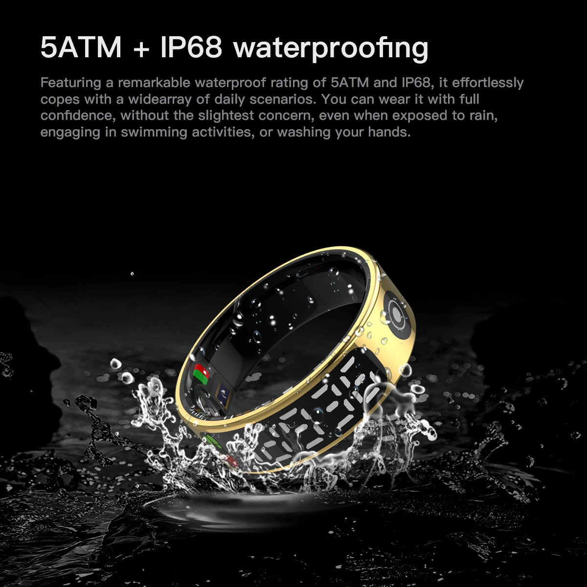 New Touchscreen Smart Ring with Counting, Heart Rate Monitoring, Sleep Tracking, Remote Camera Control, TikTok Compatibility, and E-book Reading