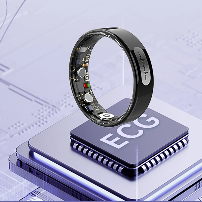 New ECG Smart Ring: Monitors Heart Rate, Blood Oxygen Levels, and Body Temperature for Remote Health Monitoring