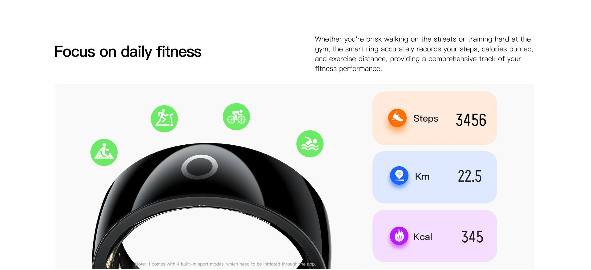 RN01 Smart Touch Ring: Blood Oxygen, Heart Rate, Sleep, Blood Pressure, Health, Sleep Tracking, Activity Tracking, and Step Counting