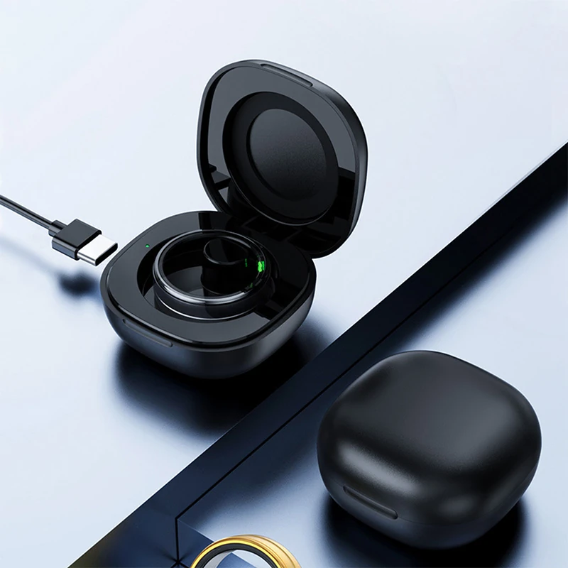 Best-selling Mini Smart Ring Charging Case with Magnetic Charging, Universal Fit, Built-in Battery