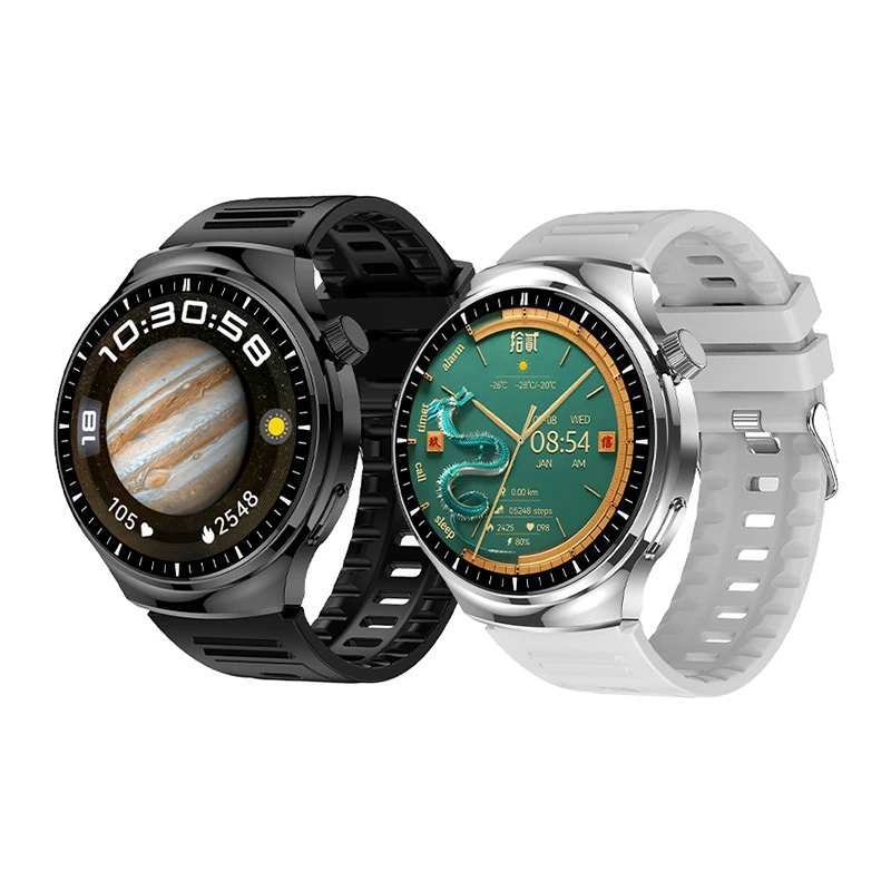 Smartwatch for Blood Glucose, Lipid, and Blood Pressure Monitoring | Round-Screen Legendary Master ECG and Heart Rate Wristband