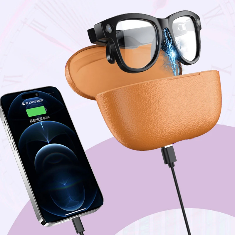 New M02 Smart Glasses: AI Translation, 8MP Camera, Reverse Charging Case, Wi-Fi Transfer, Image Recognition