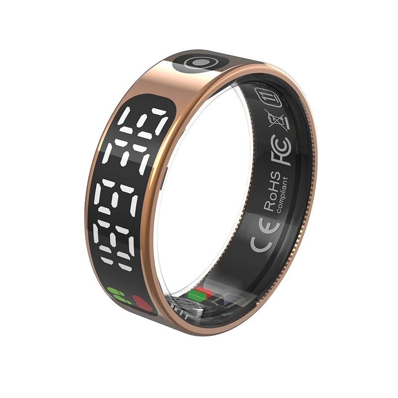 R9-1 Smart Ring with Touchscreen: Heart Rate, Blood Oxygen, Sleep, Activity Tracking, and Bluetooth