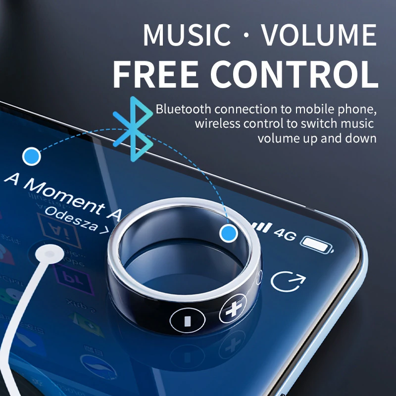R8-1 Smart Ring: Music Control, E-book Page Turning, Short Video Likes, Photo Taking, Bluetooth Entertainment