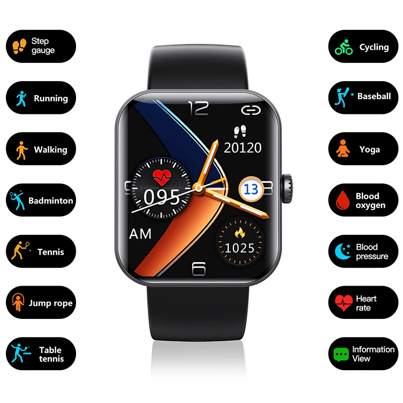 F57L Smart watch fitness heart rate blood oxygen sleep pedometer