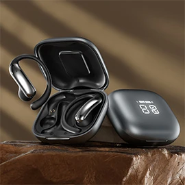 N02 Rotating Left/Right Wireless Bluetooth Earbuds: Over-Ear Noise-Canceling Sports Earbuds with Extra-Long Battery Life