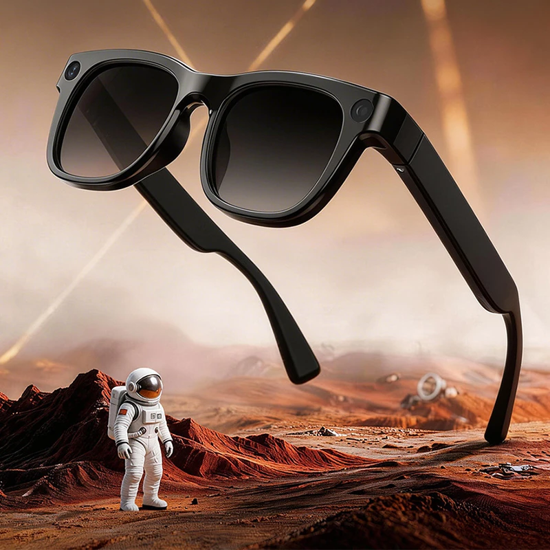 E06S Smart Glasses: 13-Megapixel Camera, Portrait and Landscape Mode, Photo and Video Recording, Live Streaming, AI-Powered Glasses