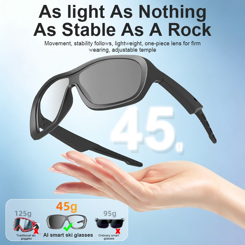 S3 AI Voice Translation Smart Glasses: Outdoor UV Protection, Audio-Enabled Sunglasses for Listening to Music and Making Calls