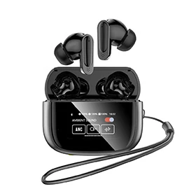 V11 ANC Noise-Canceling Bluetooth Earbuds: Touchscreen, TWS, Wireless Calling, Deep Bass, Smart Gaming Design, Low Latency