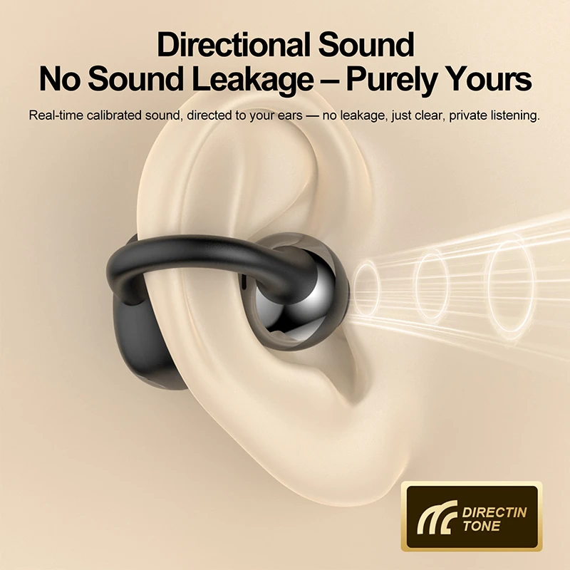 XYG20 Ear Clip Earring-Style OWS Smart Bluetooth Headphones: Open-Ear Bass-Boosting Earbuds (Non-In-Ear)