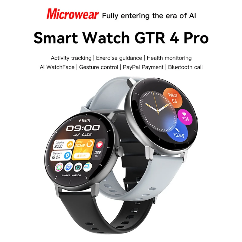 GTR 4 pro Smartwatch: New Model with Fitness and Health Tracking, Available in Multiple Colors
