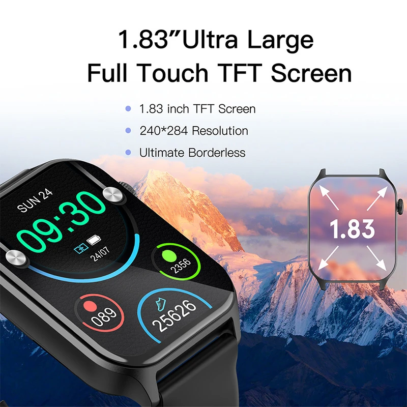 Z145 Smartwatch: 1.83-inch Display, Activity Tracking, Bluetooth Calling, Ultra-Slim, Waterproof Bluetooth Edition