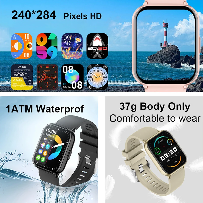 Z169 Smartwatch: Heart Rate, Blood Oxygen, and UV Protection for Men and Women&mdash;Health Monitoring and Fitness Watch