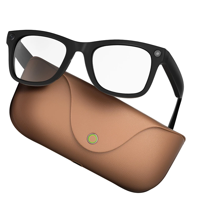 MT5 Ultra AI Smart Glasses: 8-megapixel camera, video recording, music playback, real-time translation, and charging case included