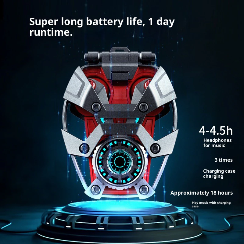 CD3 Cool and Stylish Mecha-Inspired Metal-Bodied Bluetooth Headphones: A Desktop Ornament That Shows Off Your Personality with High-Definition Sound Quality&mdash;Customizable Headphones