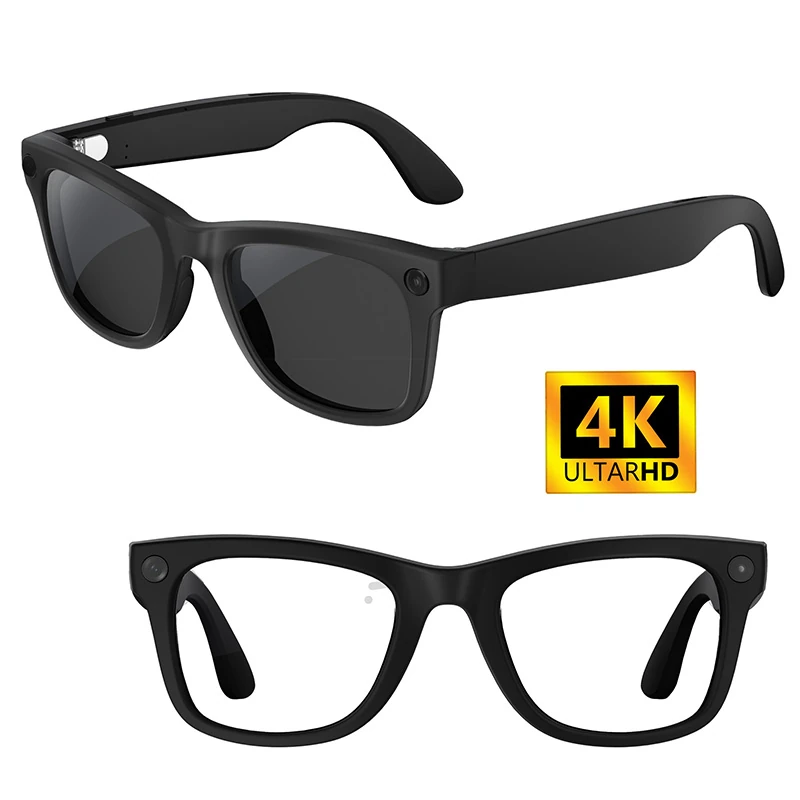 MT5 Ultra AI Smart Glasses: 8-megapixel camera, video recording, music playback, real-time translation, and charging case included