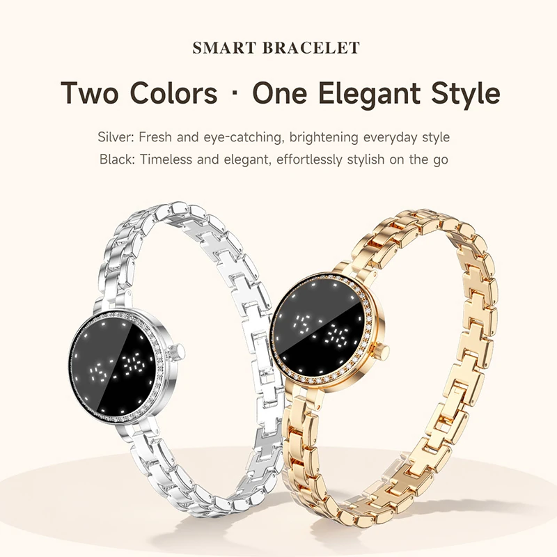 L6 Smart Women's Bracelet: Call and Message Alerts, Multiple Exercise Modes, Heart Rate, Blood Oxygen, and Sleep Monitoring
