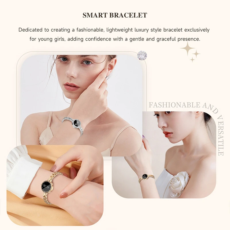 L6 Smart Women's Bracelet: Call and Message Alerts, Multiple Exercise Modes, Heart Rate, Blood Oxygen, and Sleep Monitoring