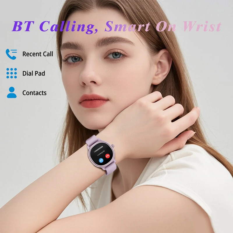 T78  Girls' Bluetooth Smartwatch: 1.04-inch AMOLED Blood Pressure and Blood Oxygen Smartwatch