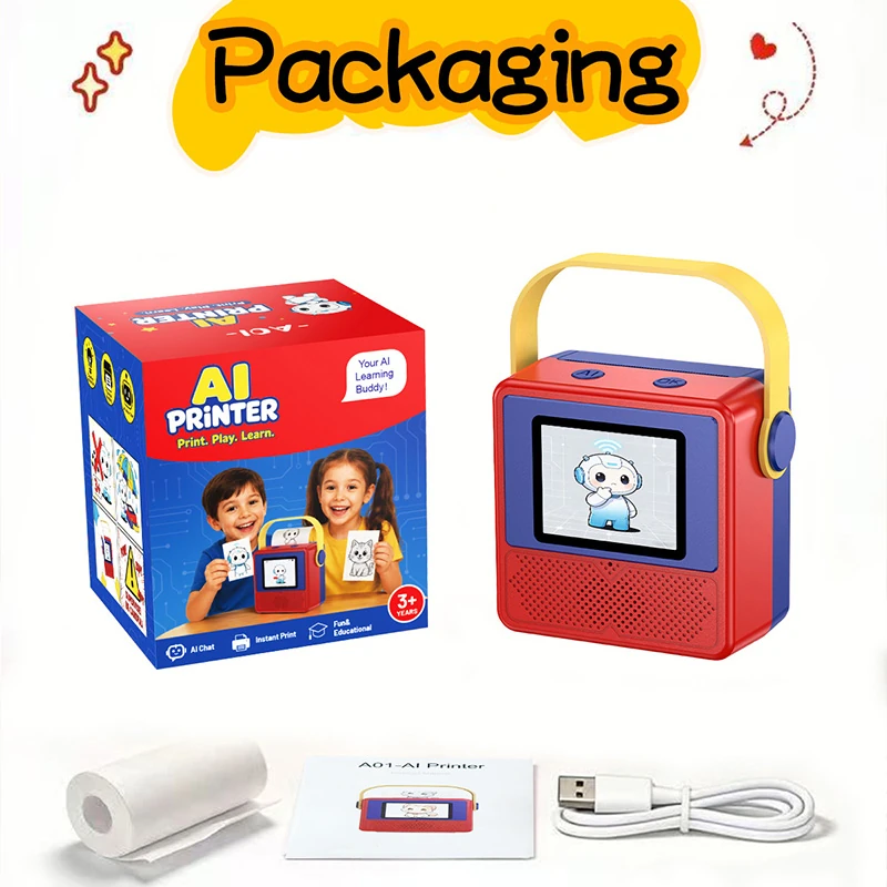 CB61 Children's Day and Birthday Gifts for Girls and Boys Aged 3&ndash;6: High-End, Practical AI Printer for Preschoolers