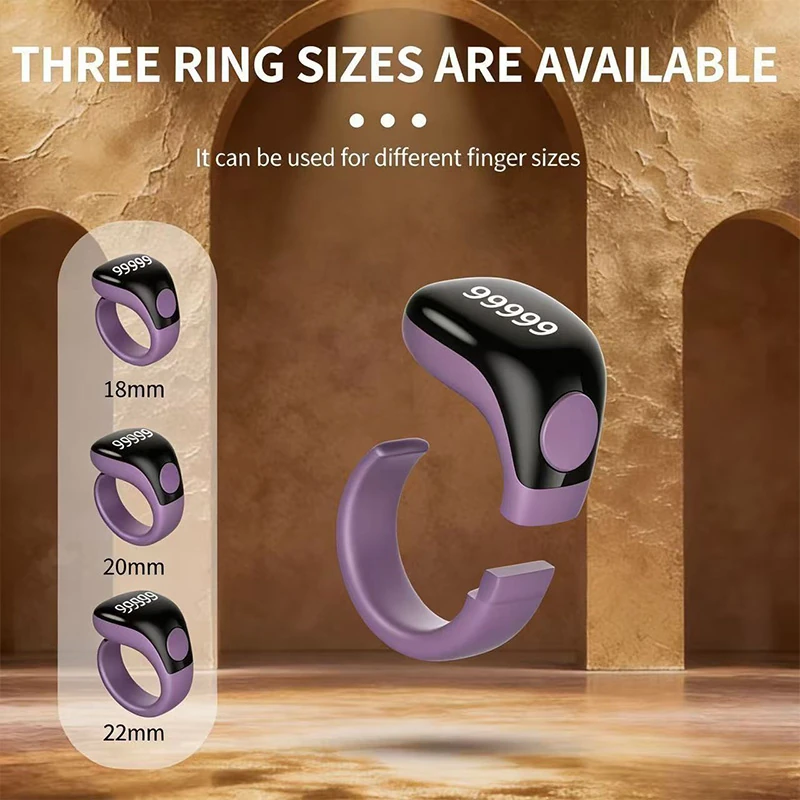 T1 Smart Ring with OLED Screen: Multifunctional 3-in-1 Digital Counter with Time Reminder and Bluetooth App Counting