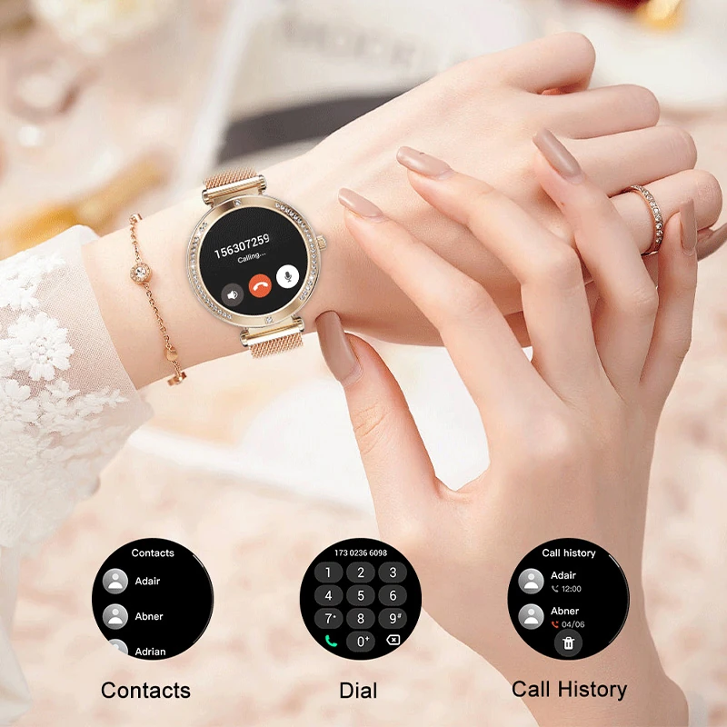 T64 Women's Smartwatch: Heart Rate, Blood Oxygen, Menstrual Cycle Tracking, Sleep Monitoring, Bluetooth