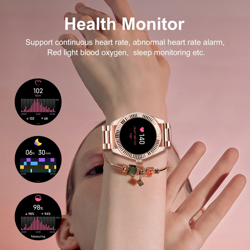 T38  1.19-inch AMOLED Bluetooth Call-Enabled Fashionable IP68 Sports Smartwatch for Women