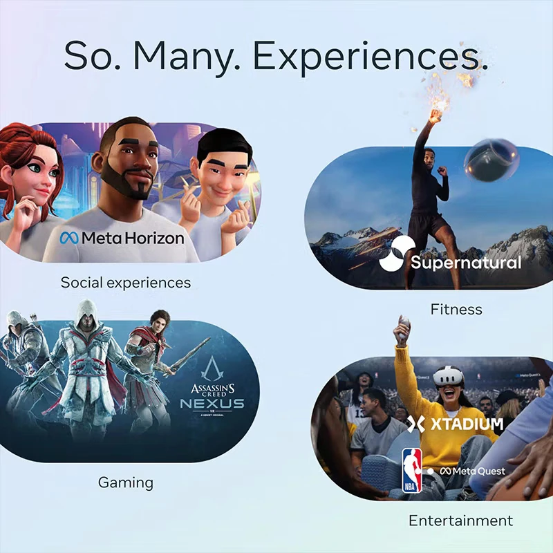 OCULUS Meta 3 Headset Quest 3S 128GB All-in-One Smart VR Headset Motion Control Games Metal Other