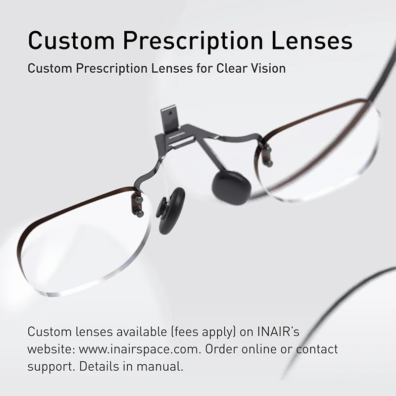 Inair 2 Pro AR Glasses: High-Definition Cinema-Style Glasses with 120Hz Refresh Rate, Portable and Slim, Direct-Drive Display