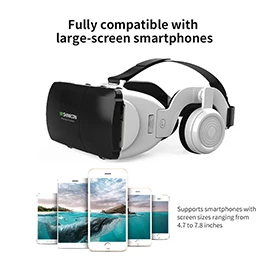 G06ED Headset Gaming Helmet Digital Qianhuan Magic Mirror VR Goggles 3D Glasses 3D Audio-Visual Mobile HD