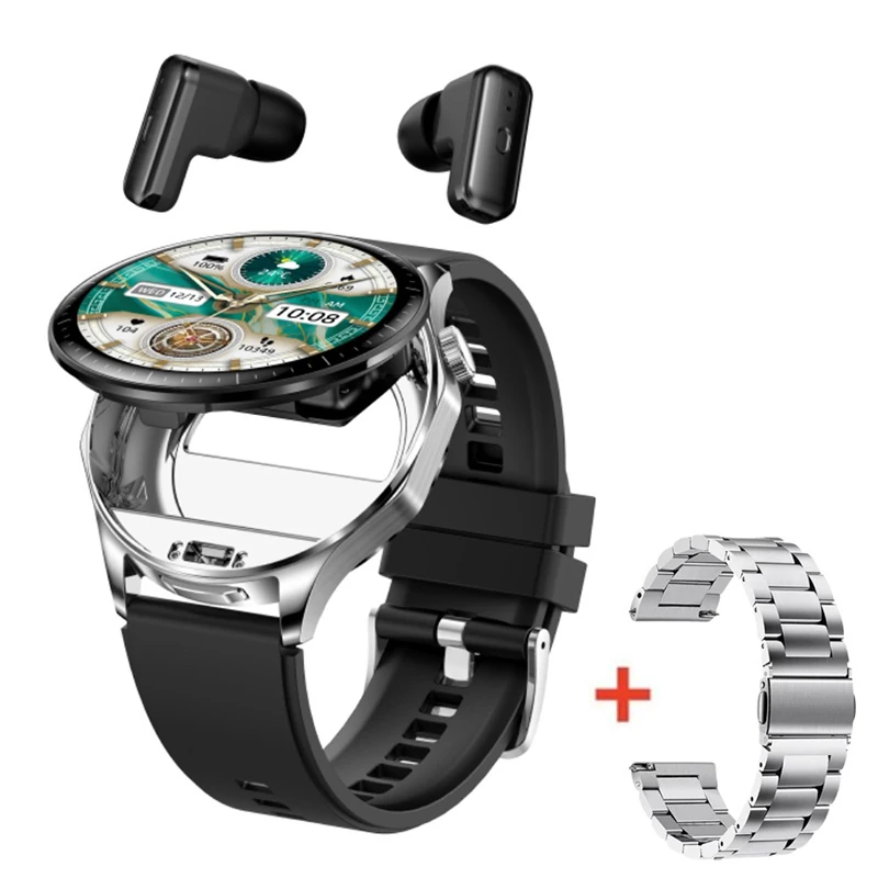 T98 Smartwatch: Bluetooth Earbuds and TWS 2-in-1 for Calls, Music, and Heart Rate Monitoring with a 1.43-inch Display