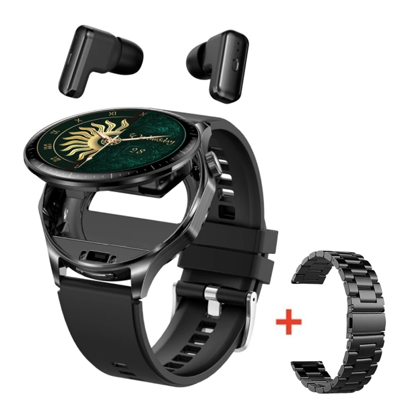 T98 Smartwatch: Bluetooth Earbuds and TWS 2-in-1 for Calls, Music, and Heart Rate Monitoring with a 1.43-inch Display