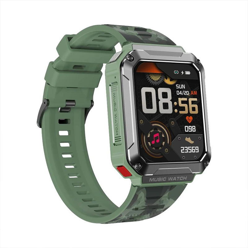 T93 Rugged Military Watch with 4GB Storage, Bluetooth Earbuds, TWS Dual-Call Function, and Large-Screen Smartwatch&mdash;3-in-1
