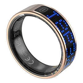 K80 Smart Ring with Touchscreen and Digital Display, 5ATM Water Resistance, Heart Rate and Activity Tracking, Bluetooth-Enabled