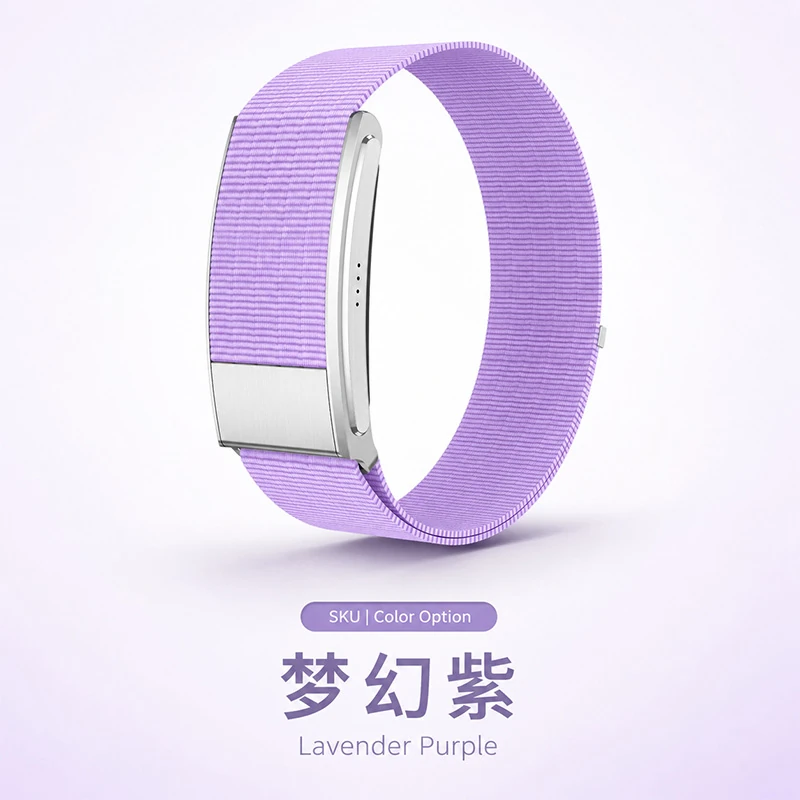 Z05 Smart Wristband with Sleep and Heart Rate Monitoring, Lightweight and Slim Nylon Strap, Breathable, Simple, Screenless Wristband
