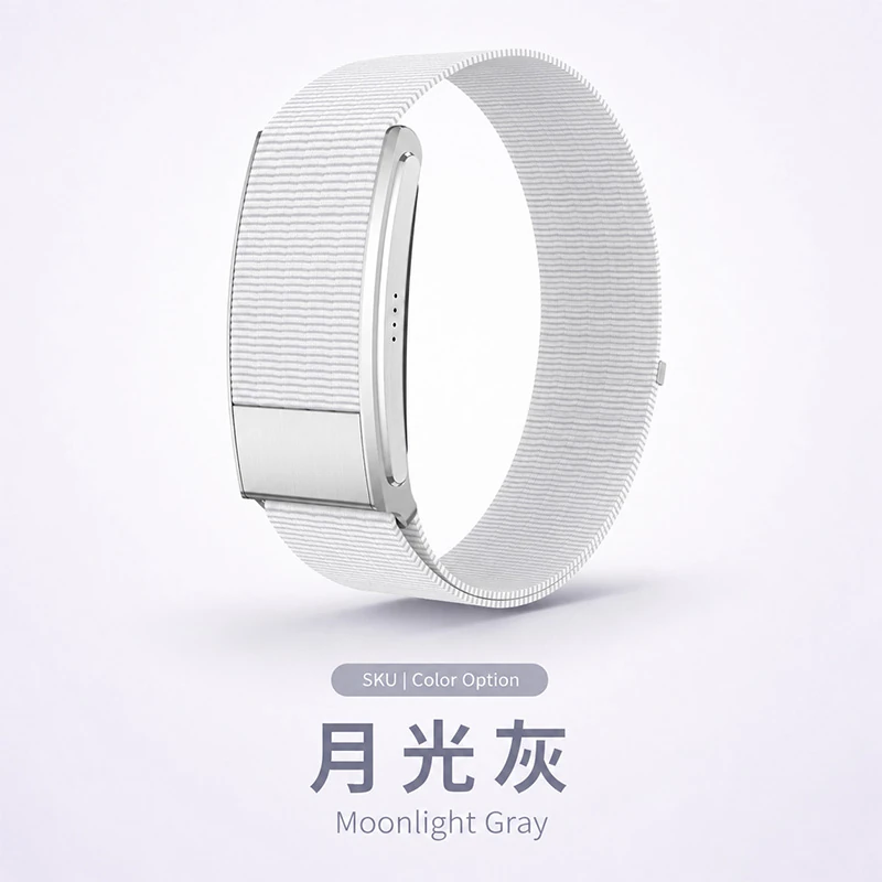 Z05 Smart Wristband with Sleep and Heart Rate Monitoring, Lightweight and Slim Nylon Strap, Breathable, Simple, Screenless Wristband