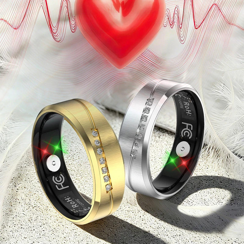 HR05 Smart Ring for Heart Rate, Newly Upgraded Motor with VibrationHBlood Oxygen, and Sleep Monitoring, Plus Reminders for Incoming Calls, Prolonged Sitting, and Hydration
