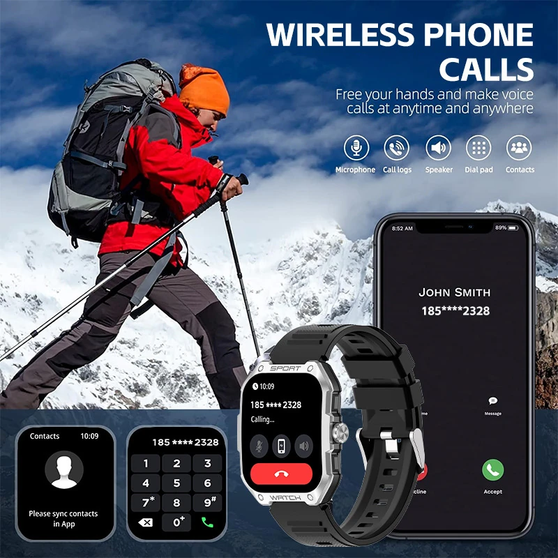 S06 Smartwatch with GPS, Activity Tracking, Blood Pressure, Blood Oxygen, Heart Rate, and Sleep Monitoring, Plus Remote Photo Capture