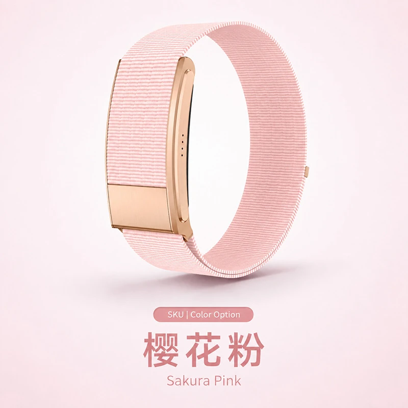 Z05 Smart Wristband with Sleep and Heart Rate Monitoring, Lightweight and Slim Nylon Strap, Breathable, Simple, Screenless Wristband