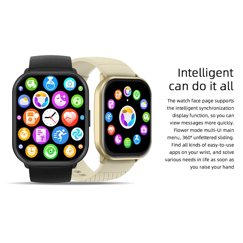 ZJ99J Cross-Border Best-Selling Multifunctional Watch Supports Bluetooth Calls, Remote Photo Capture, Smart Reminders, and Blood Pressure Monitoring