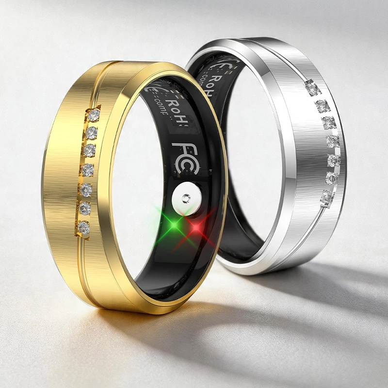 HR05 Smart Ring for Heart Rate, Newly Upgraded Motor with VibrationHBlood Oxygen, and Sleep Monitoring, Plus Reminders for Incoming Calls, Prolonged Sitting, and Hydration