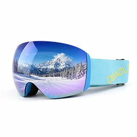 SG02 Double-Layer Anti-Fog Outdoor Ski Goggles: Wholesale of Adult Anti-Fog Wide-View Snap-On Goggles for Prescription Glasses