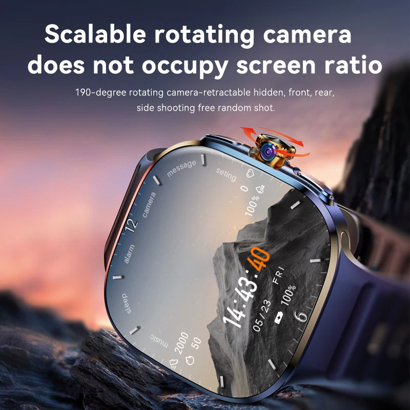 M99 Smartwatch Large-Screen Global Band Round Cellular 4G/5G SIM-Compatible Fast-Charging 