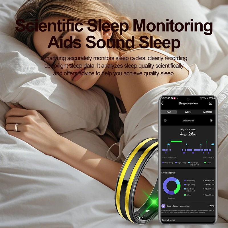 HR02 Smart Ring: Heart Rate, Blood Oxygen, Sleep, Video Scrolling, Health Monitoring, Cutting-Edge Technology, Bluetooth Smart Ring